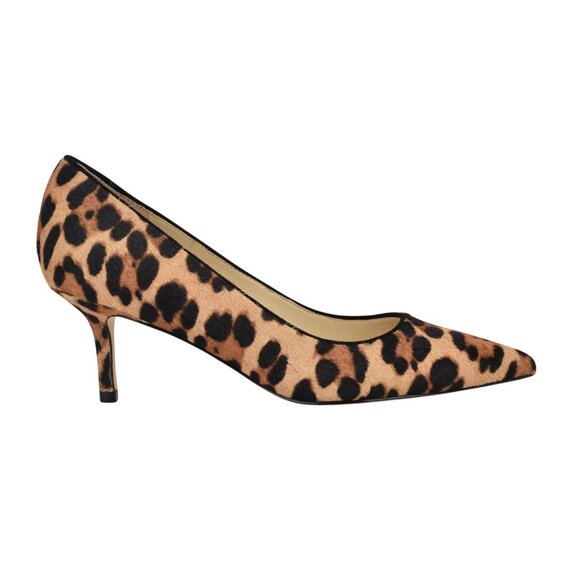 Nine West Womens Arlene Pump Faux Calf Hair Heels WNARLENEP8 Leopard Brown 9.5M - Picture 11 of 12